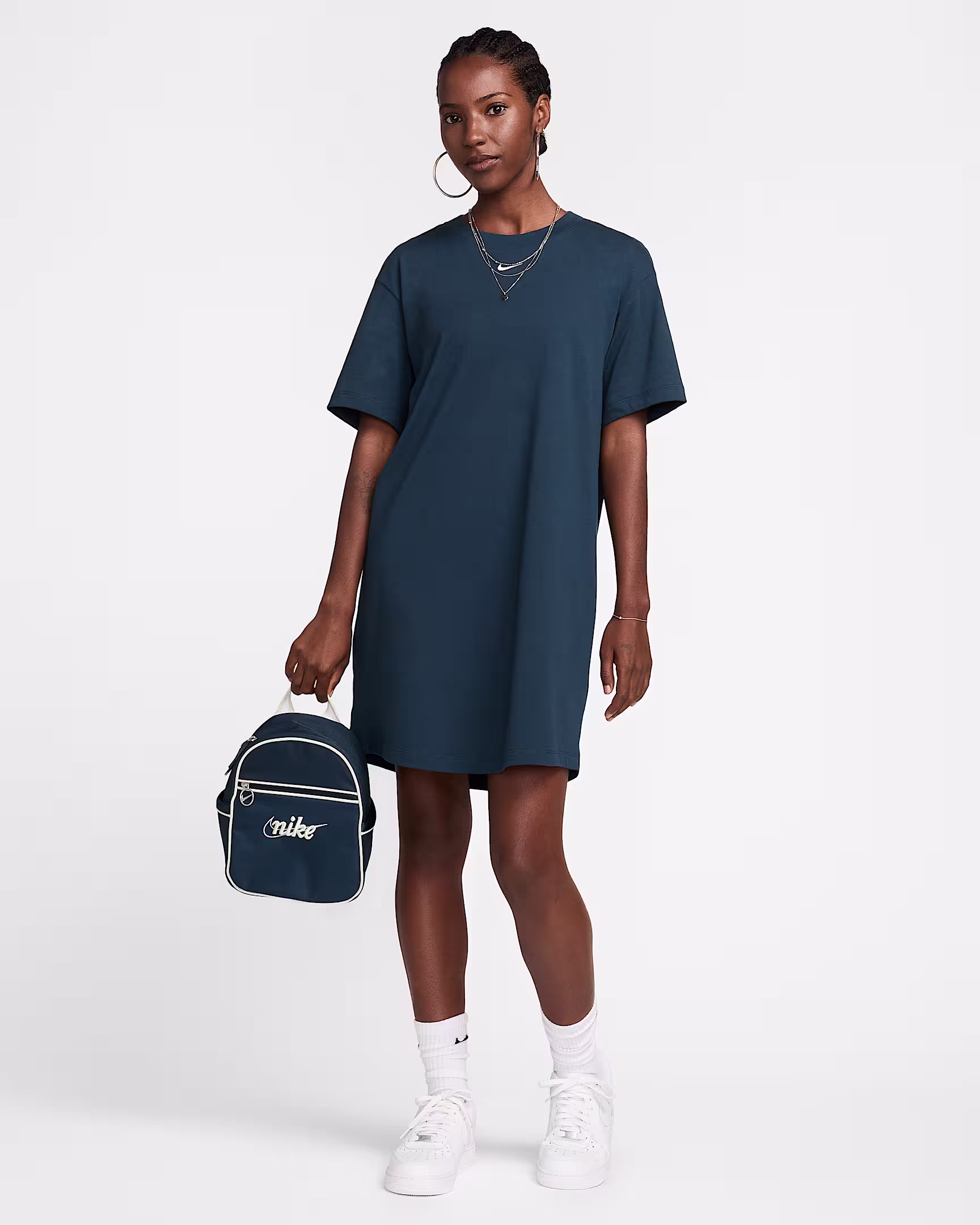 Nike Chill Knit Oversized T-Shirt Dress for Women – Ultra-Soft Relaxed Fit Loungewear | AmazPromo