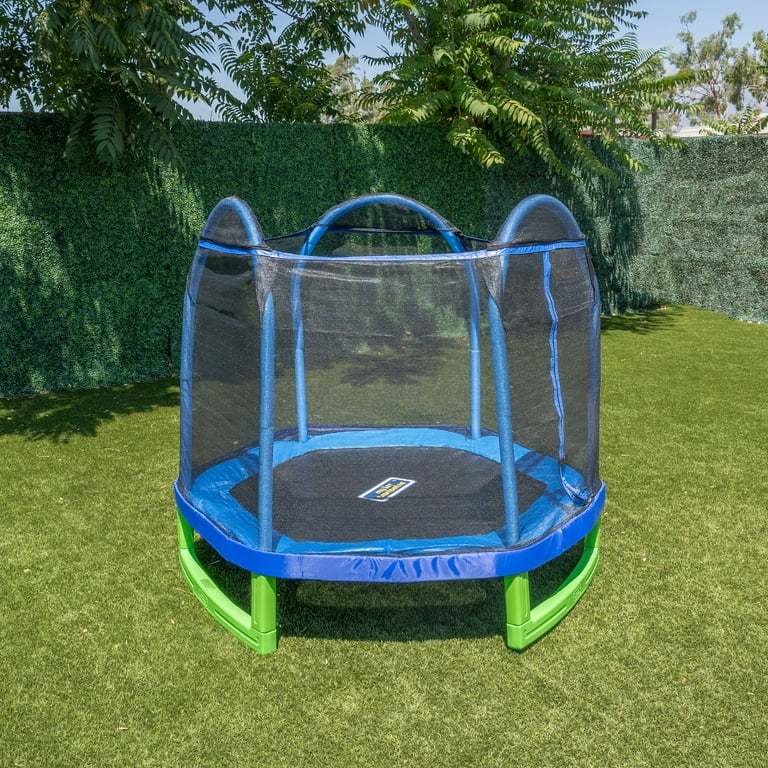 Sportspower 7' My First Trampoline for Kids Ages 3-10 – Safe Outdoor Play with Enclosure, Padded Fra extra image