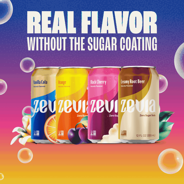 Zevia Sugar-Free Soda Variety Pack – 8 Cans, 0 Calorie Stevia-Sweetened Soft Drinks – Keto, Vegan | AmazPromo