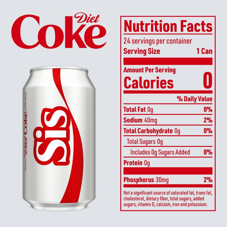 Diet Coke Zero Calorie Soda, Bold Taste Diet Cola, 12 fl oz Cans (Pack of 24) – Sugar-Free Refreshin extra image