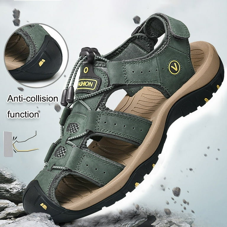 Ecetana Men's Closed-Toe Hiking Sandals – Waterproof Outdoor Sports Sandals for Walking, Beach | AmazPromo