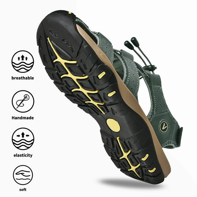 Ecetana Men's Closed-Toe Hiking Sandals – Waterproof Outdoor Sports Sandals for Walking, Beach | AmazPromo