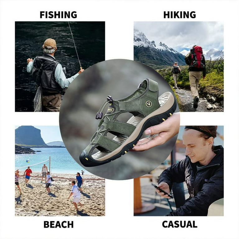Ecetana Men's Closed-Toe Hiking Sandals – Waterproof Outdoor Sports Sandals for Walking, Beach extra image