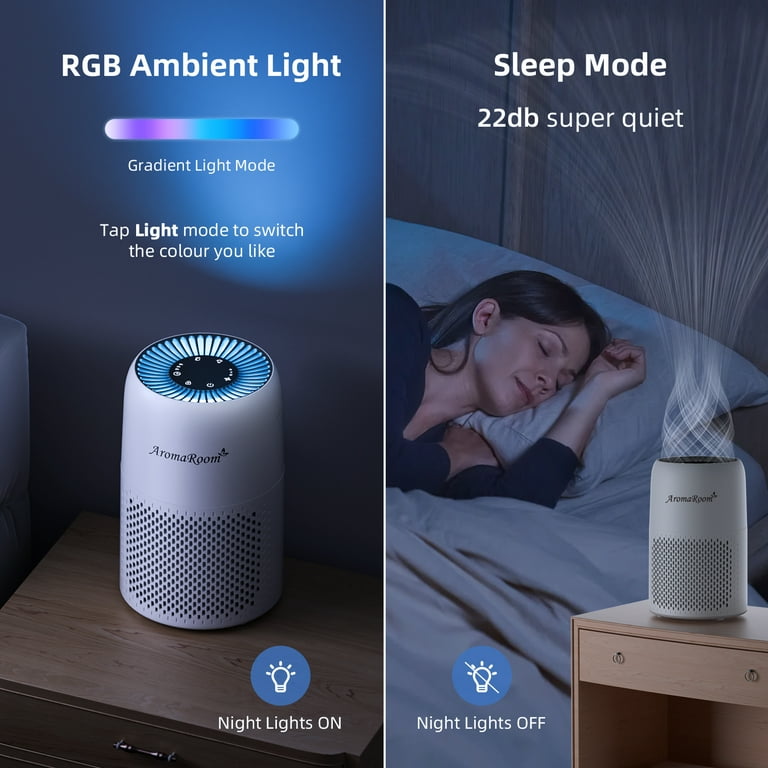 Aroma Room H13 HEPA Air Purifier for Home, 157 Sq Ft Coverage – Portable Air Cleaner with RGB Night extra image