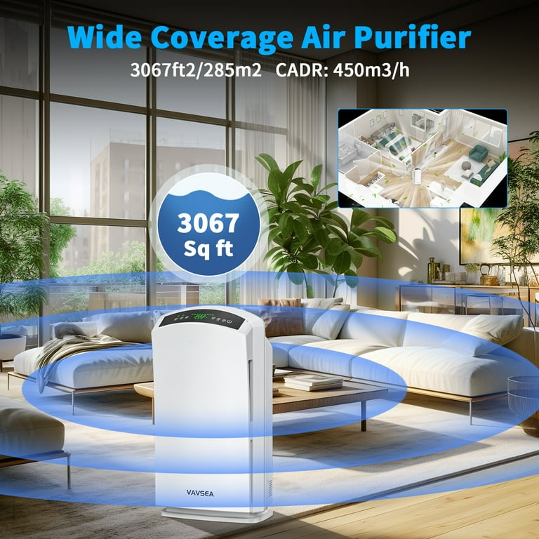 VAVSEA UltraClean 3067 Sq Ft HEPA Air Purifier – True H13 Filter for Large Rooms, Allergies, Pets | AmazPromo
