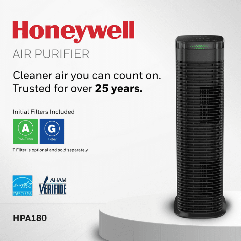 Honeywell HPA180 HEPA Air Purifier for Home – Smart Allergen Remover for Smoke, Dust, Pollen, Pet Da | AmazPromo