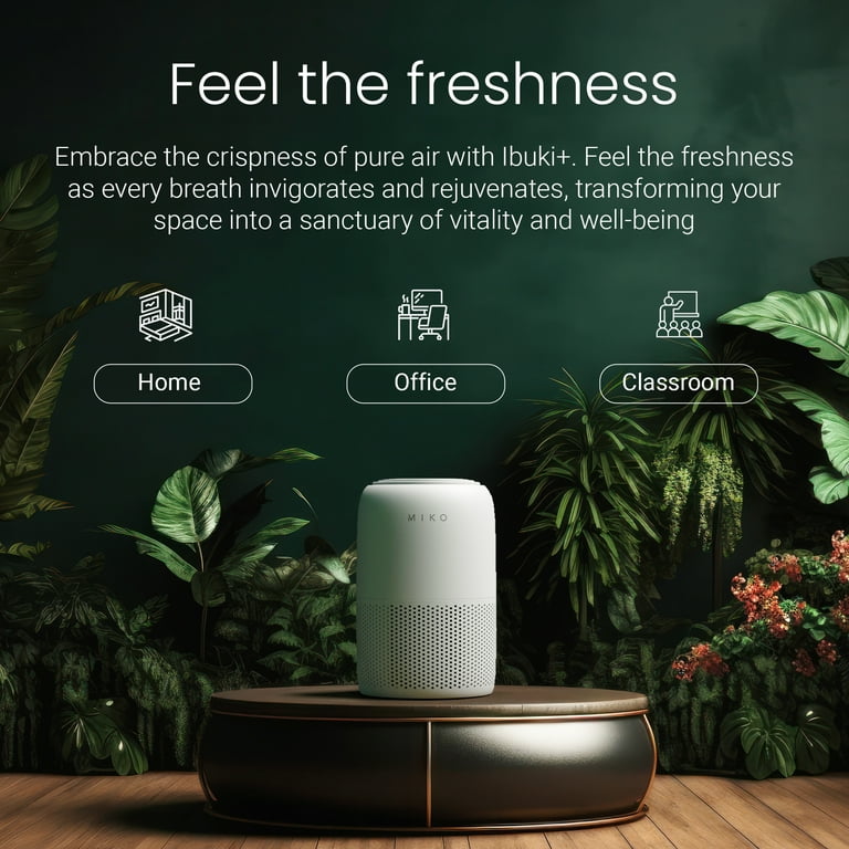 Miko H13 HEPA Air Purifier for Large Rooms – Smart WiFi Air Cleaner for Pet Hair, Smoke, Dust, Aller | AmazPromo