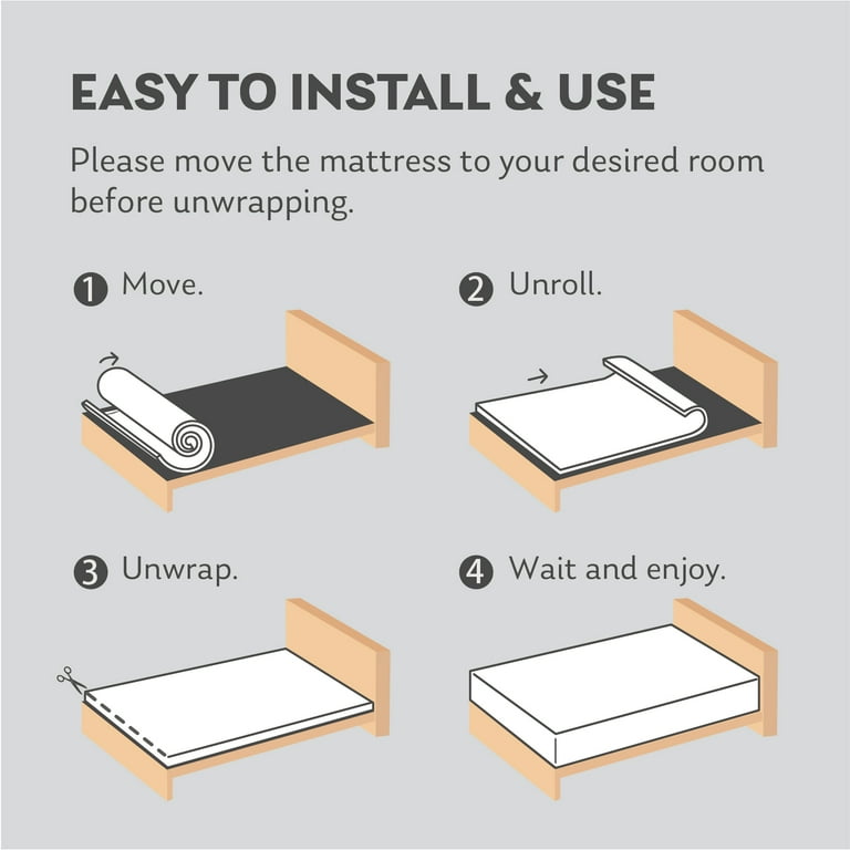 MLILY Ego 14-Inch Queen Memory Foam Mattress with Cooling Gel | Medium Firm Bed-in-a-Box | Pressure | AmazPromo