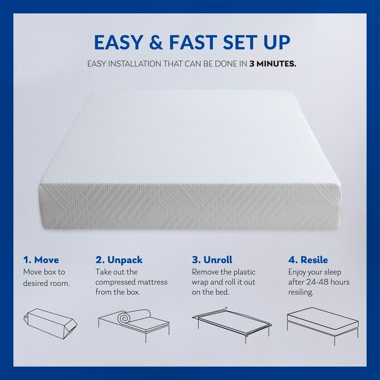 MLILY Ego 10” Short Queen RV Mattress – Green Tea Memory Foam Camper Bed in a Box, CertiPUR-US extra image