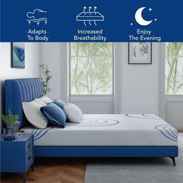 MLILY Ego Charcoal 8” Gel Memory Foam Queen Mattress in a Box – Medium Firm, Cooling & Pressure Reli | AmazPromo