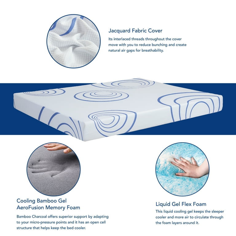 MLILY Ego Charcoal 8” Gel Memory Foam Queen Mattress in a Box – Medium Firm, Cooling & Pressure Reli | AmazPromo