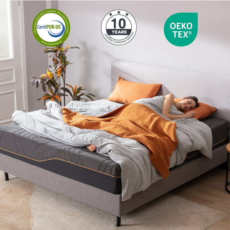 MLILY Ego 14-Inch Queen Mattress – Copper Gel Memory Foam Bed in a Box, Firm Support & Cooling Comfo | AmazPromo