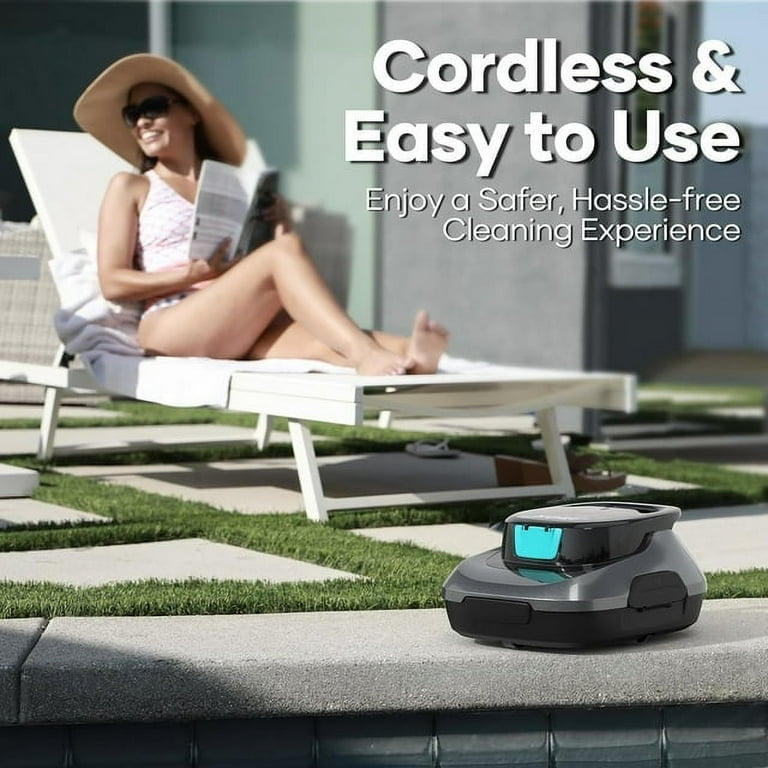 Aiper Scuba SE Cordless Robotic Pool Cleaner – Smart Vacuum for Flat Floor & Above Ground Pools | 90 | AmazPromo