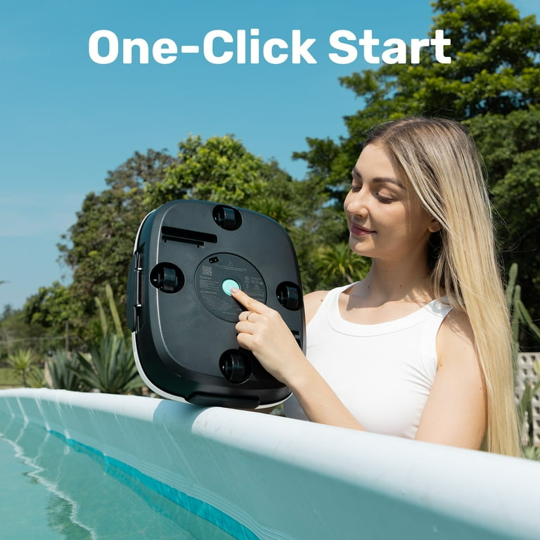 Gosvor Cordless Robotic Pool Vacuum Cleaner – Rechargeable Above Ground Pool Cleaner for Flat Floors | AmazPromo