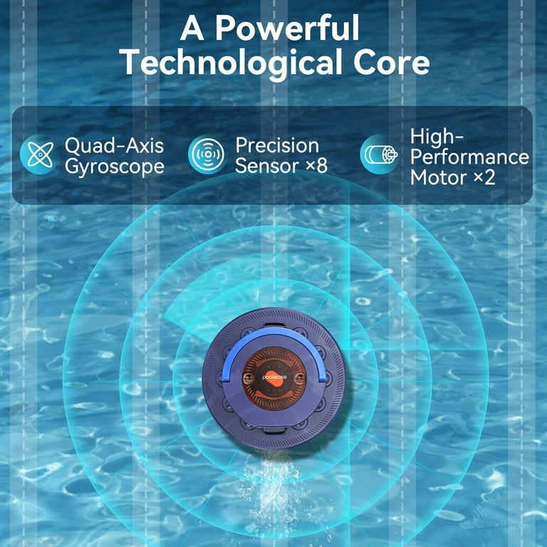 Poolease Cordless Robotic Pool Cleaner – Dual 45W Motors, 2L Debris Bin, Auto-Parking, Upgraded Suct extra image