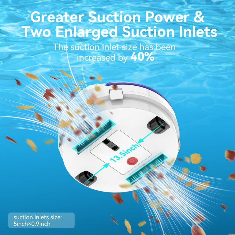 Poolease Cordless Robotic Pool Cleaner – Powerful Dual 45W Motors, 2L XL Debris Bin, Self-Parking Sm | AmazPromo