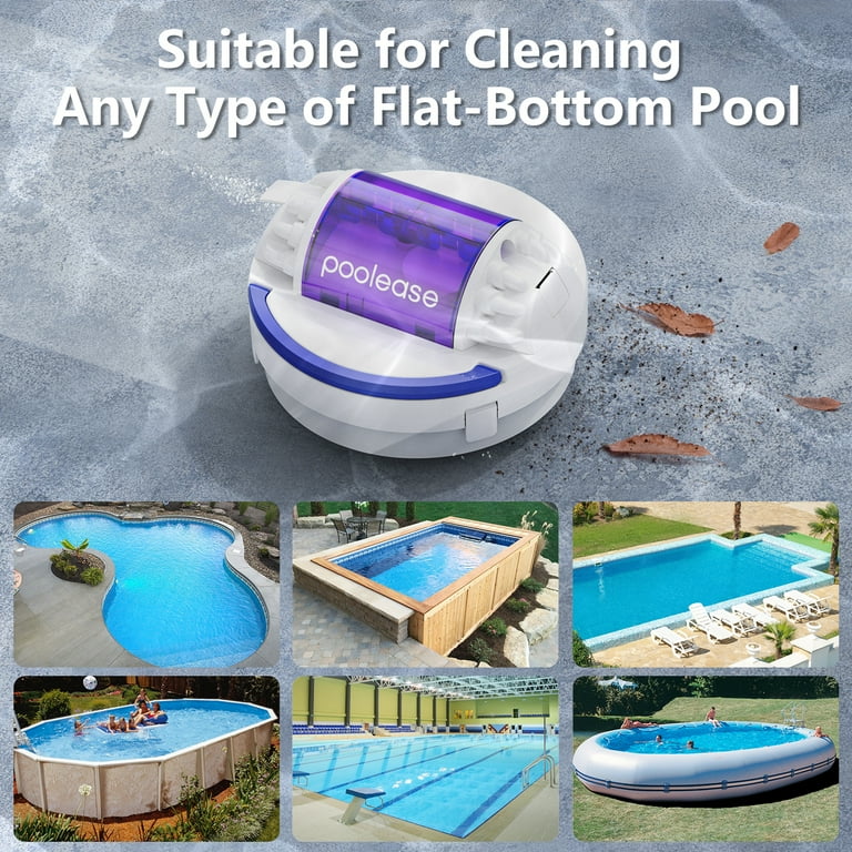 Poolease Cordless Robotic Pool Cleaner – Powerful Dual 45W Motors, 2L XL Debris Bin, Self-Parking Sm extra image