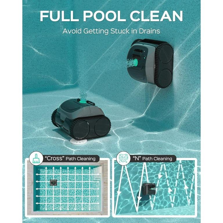 (2025 Upgrade) WYBOT Cordless Robotic Pool Cleaner – Triple-Motor Wall Climbing Pool Vacuum with Sma | AmazPromo