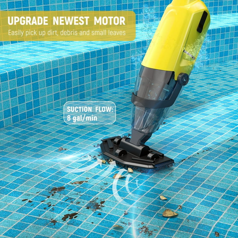 Efurden Cordless Pool Vacuum for Above Ground Pools, Spas & Hot Tubs – 60 Min Rechargeable Handheld | AmazPromo