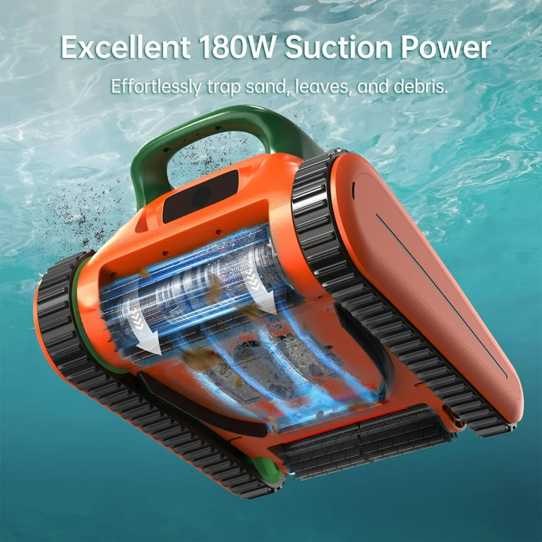 Seauto Crab Pro Cordless Robotic Pool Cleaner – 4500Pa Suction, Wall-Climbing, 150 Min Runtime, Auto | AmazPromo