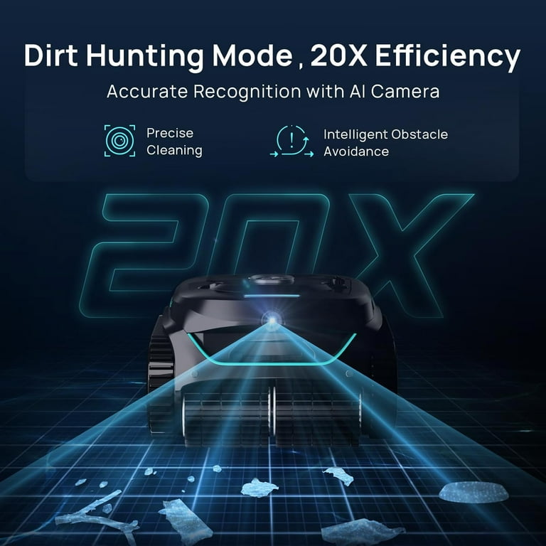 WYBOT C2 Vision AI Robotic Pool Cleaner – Cordless 8-in-1 Smart Vacuum with AI Camera, Wall Climbing | AmazPromo