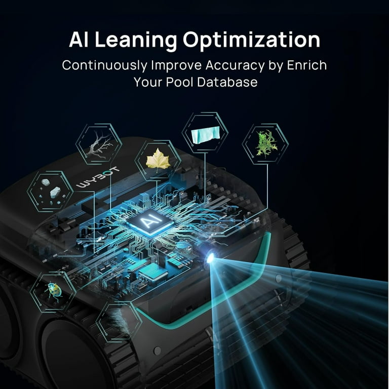 WYBOT C2 Vision AI Robotic Pool Cleaner – Cordless 8-in-1 Smart Vacuum with AI Camera, Wall Climbing | AmazPromo