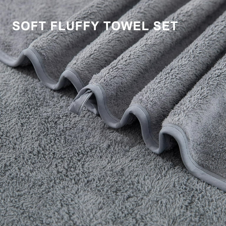 Jessy Home 4-Pack Luxury Dark Grey Bath Towels – 700 GSM Ultra Soft Oversized 35"x70" Microfiber Tow extra image