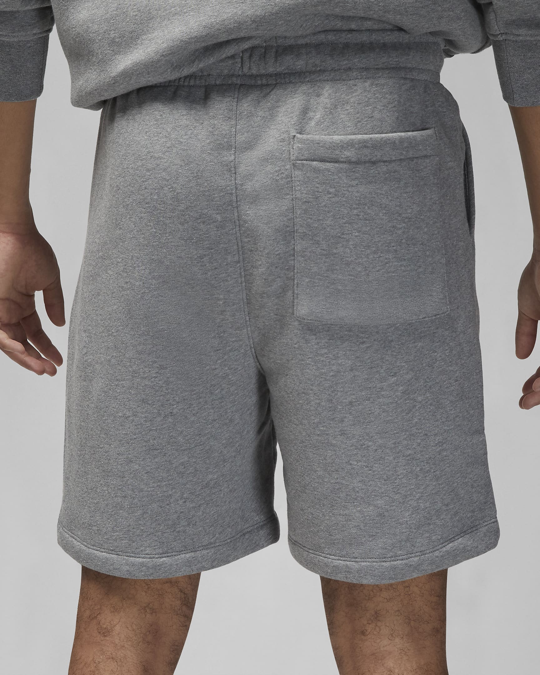 Jordan Brooklyn Fleece Shorts for Men – Premium Cotton Blend, Jumpman Logo, Carbon Heather, Summer | AmazPromo
