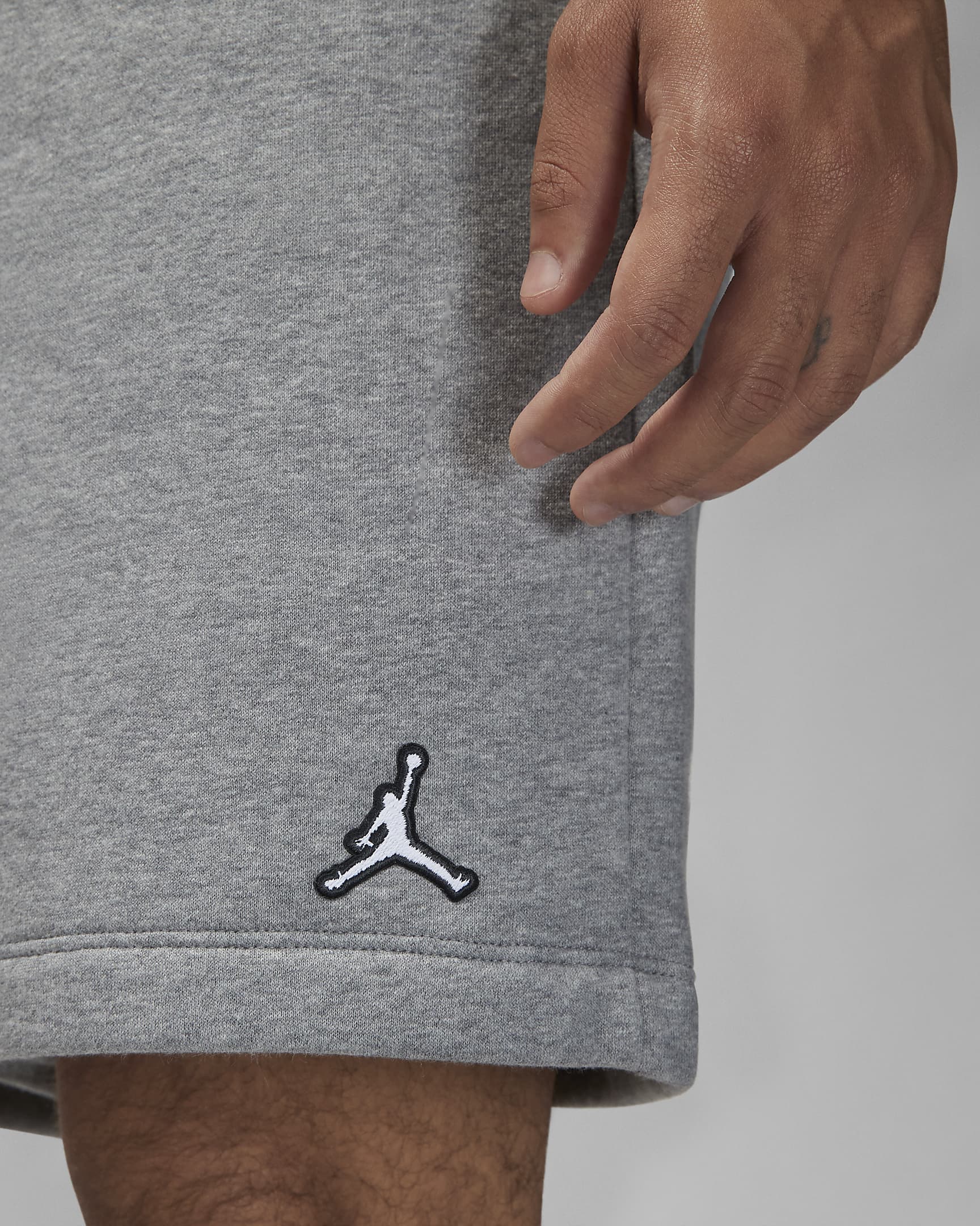 Jordan Brooklyn Fleece Shorts for Men – Premium Cotton Blend, Jumpman Logo, Carbon Heather, Summer extra image