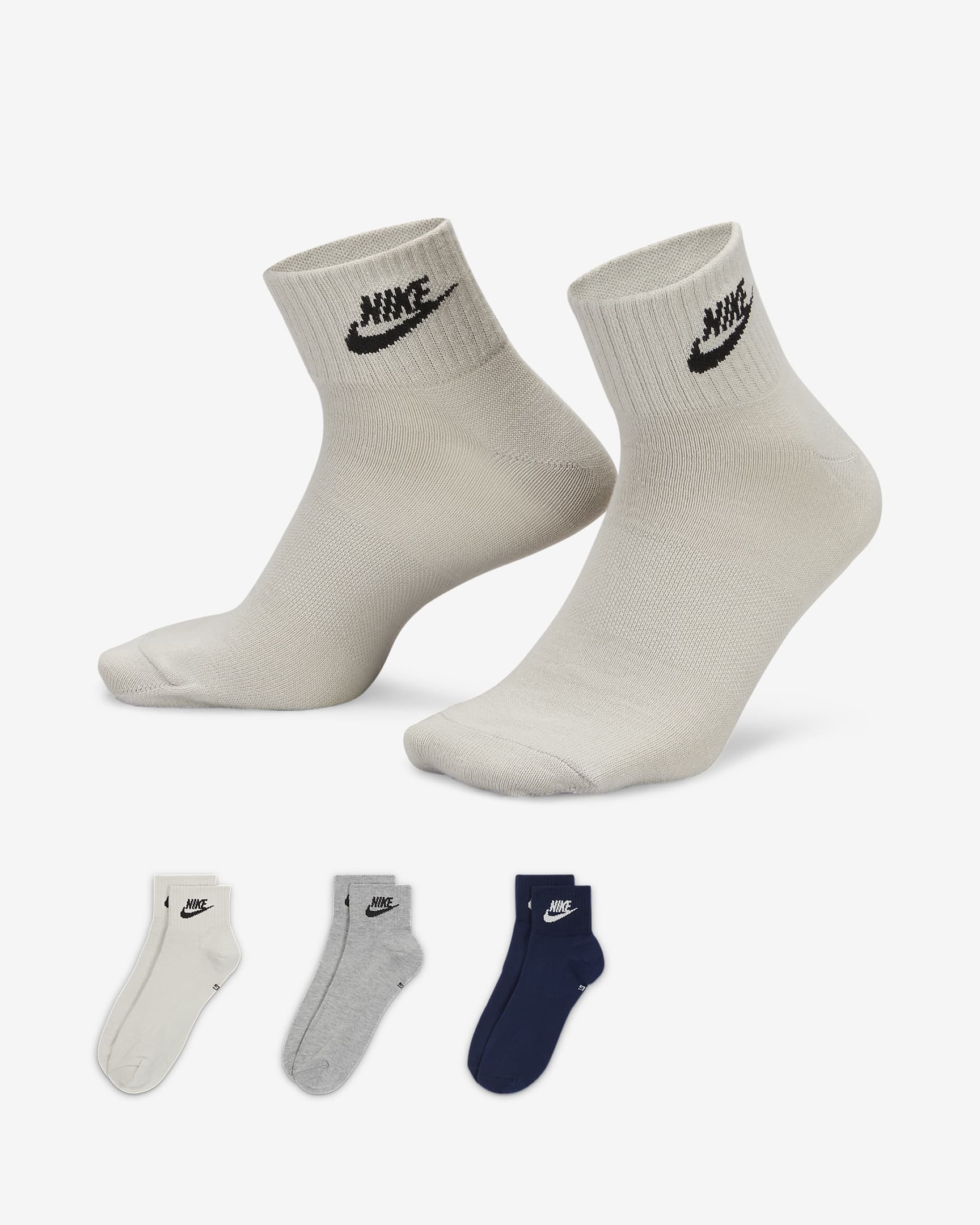 Nike Everyday Essential Dri-FIT Ankle Socks (3 Pairs) – Breathable Cushioned Performance Socks | AmazPromo