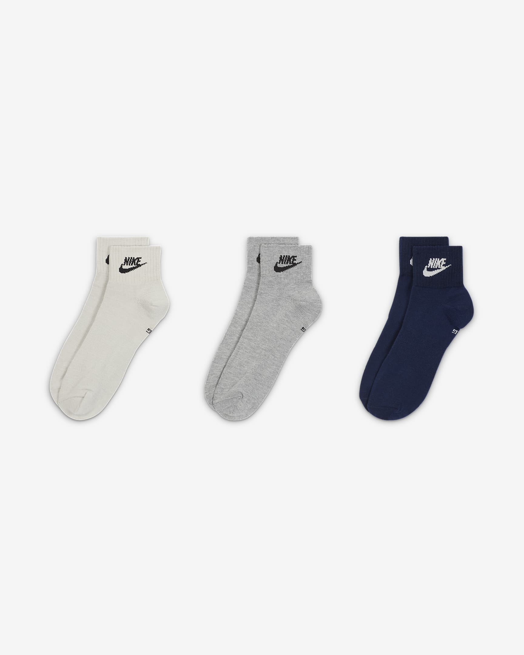 Nike Everyday Essential Dri-FIT Ankle Socks (3 Pairs) – Breathable Cushioned Performance Socks | AmazPromo