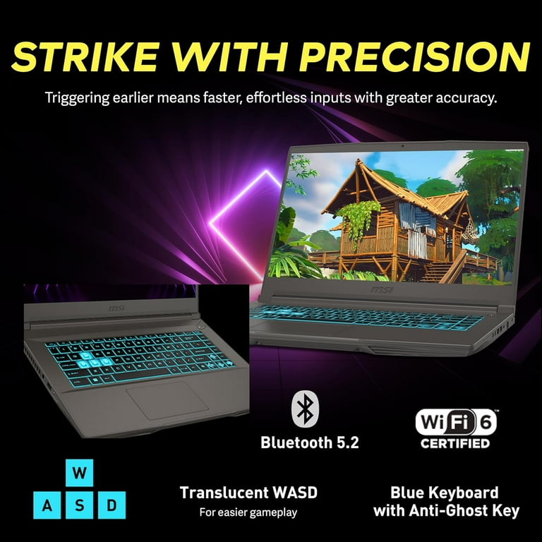 MSI Thin 15 Gaming Laptop 15.6" FHD 144Hz, Intel Core i5-12450H, RTX 2050 Graphics, 8GB RAM, 512GB S extra image