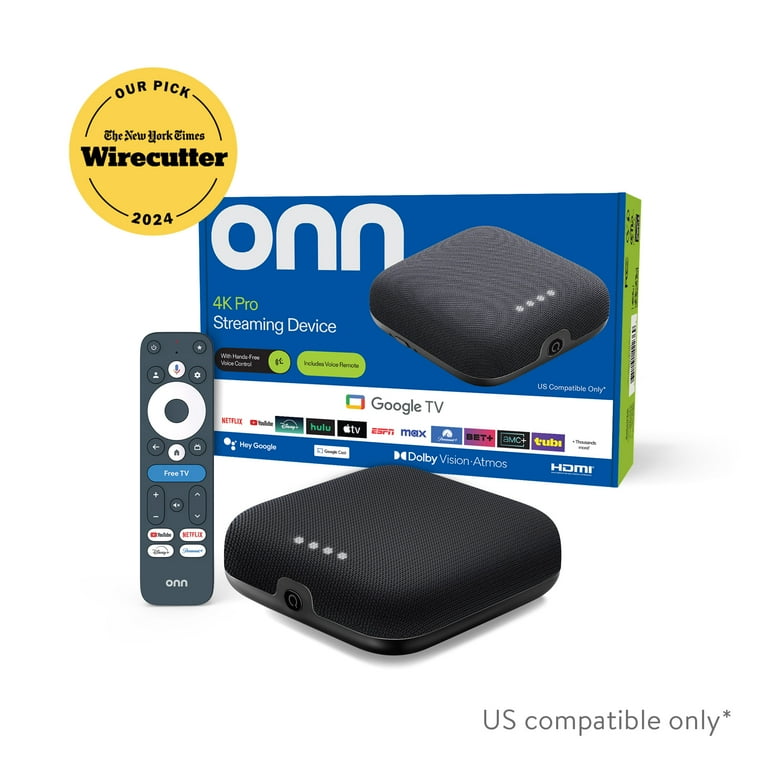 onn. 4K Pro Streaming Device with Google TV, Ultra-Fast Wi-Fi 6, 32GB Storage, Dolby Vision & Atmos | AmazPromo