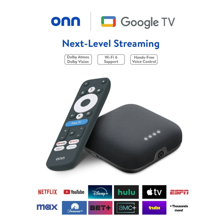 onn. 4K Pro Streaming Device with Google TV, Ultra-Fast Wi-Fi 6, 32GB Storage, Dolby Vision & Atmos | AmazPromo