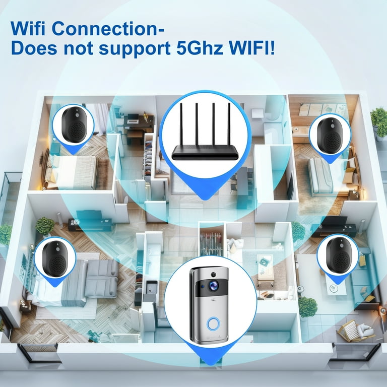 VEAT00L Wireless Video Doorbell Camera with Chime – 1080P HD Smart Doorbell, PIR Motion Detection extra image