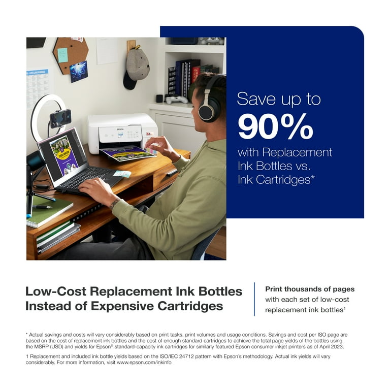 Epson EcoTank ET-2803 Wireless All-in-One Ink Tank Printer – High-Capacity, Cartridge-Free, Home | AmazPromo