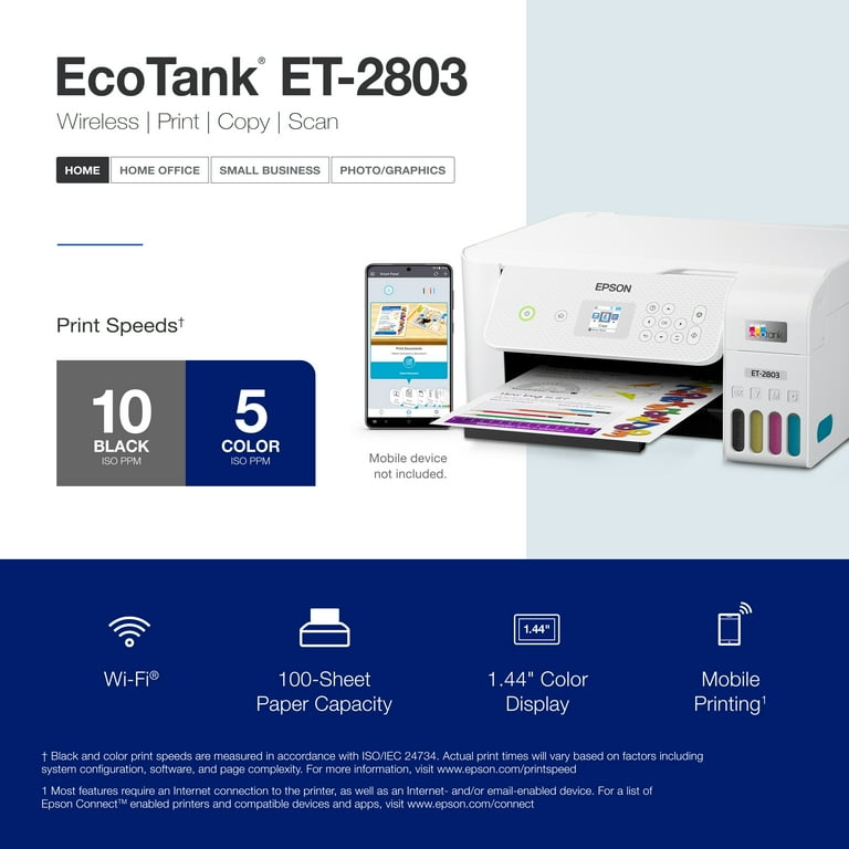 Epson EcoTank ET-2803 Wireless All-in-One Ink Tank Printer – High-Capacity, Cartridge-Free, Home extra image