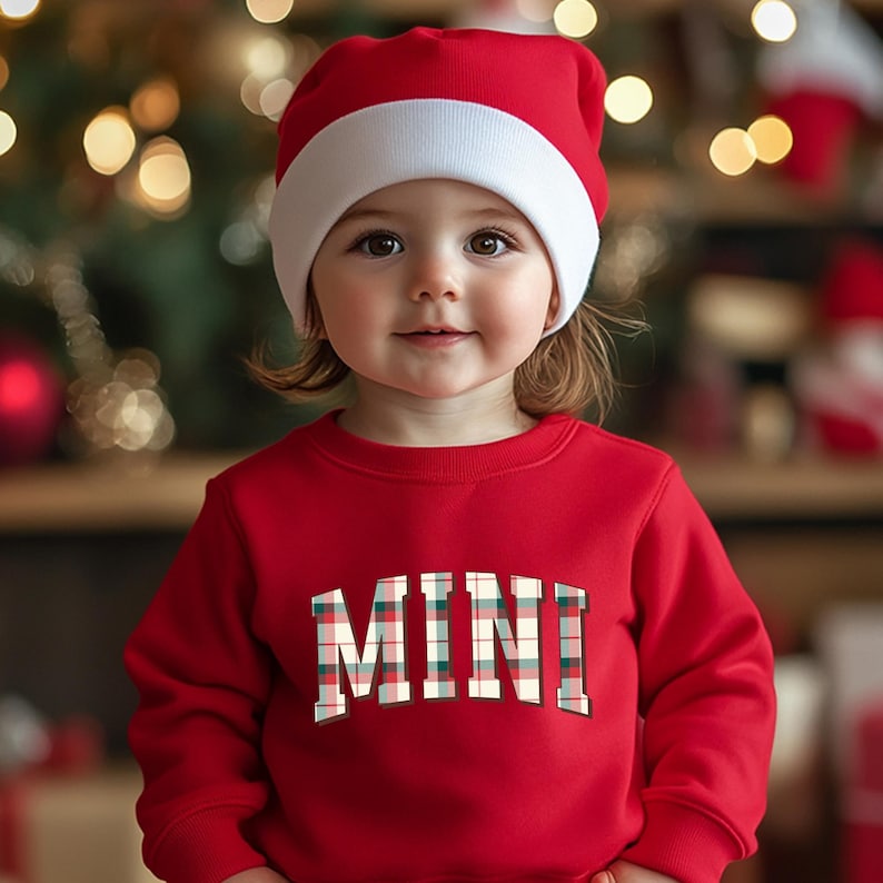 Matching Family Christmas Sweatshirts, Holiday Pajama Outfits for Mom Dad & Kids, Cozy Plaid Xmas | AmazPromo