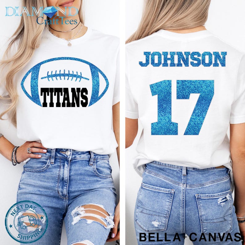 Personalized Football Mom Shirt with Name & Number – Custom Game Day Jersey Tee for Proud Sports Mom | AmazPromo