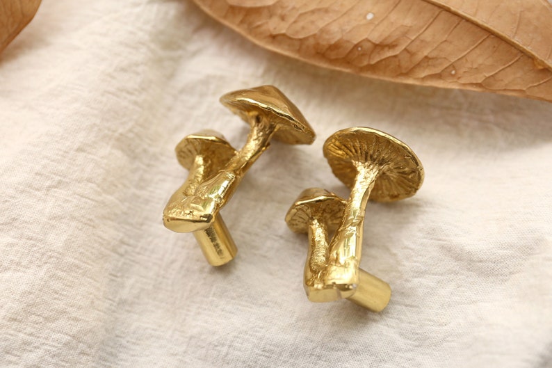 Brass Mushroom Drawer Pulls & Animal Cabinet Knobs – Unique Brass Hardware Handles for Nursery | AmazPromo