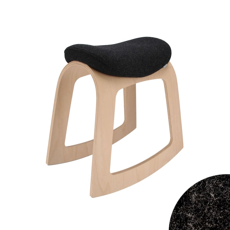 Muista Ergonomic Office Chair | Active Sitting Saddle Stool & Balance Desk Chair | Modern Wooden extra image