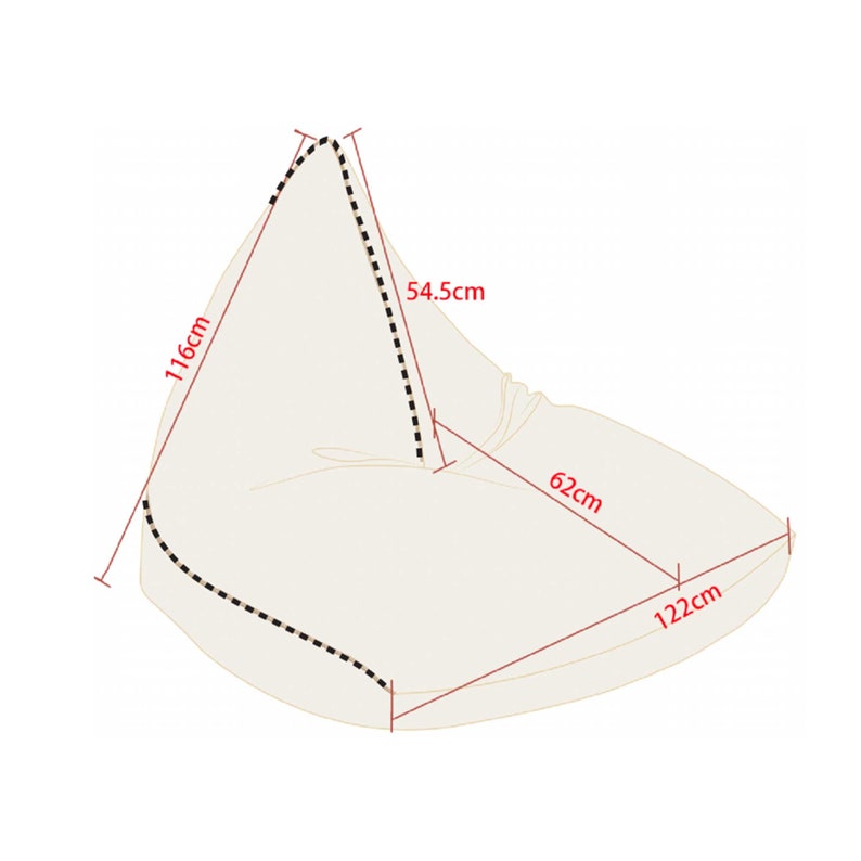 Luxury Linen Bean Bag Chair Cover – Handmade Oversized Floor Cushion, Washable & Durable Slipcover | AmazPromo