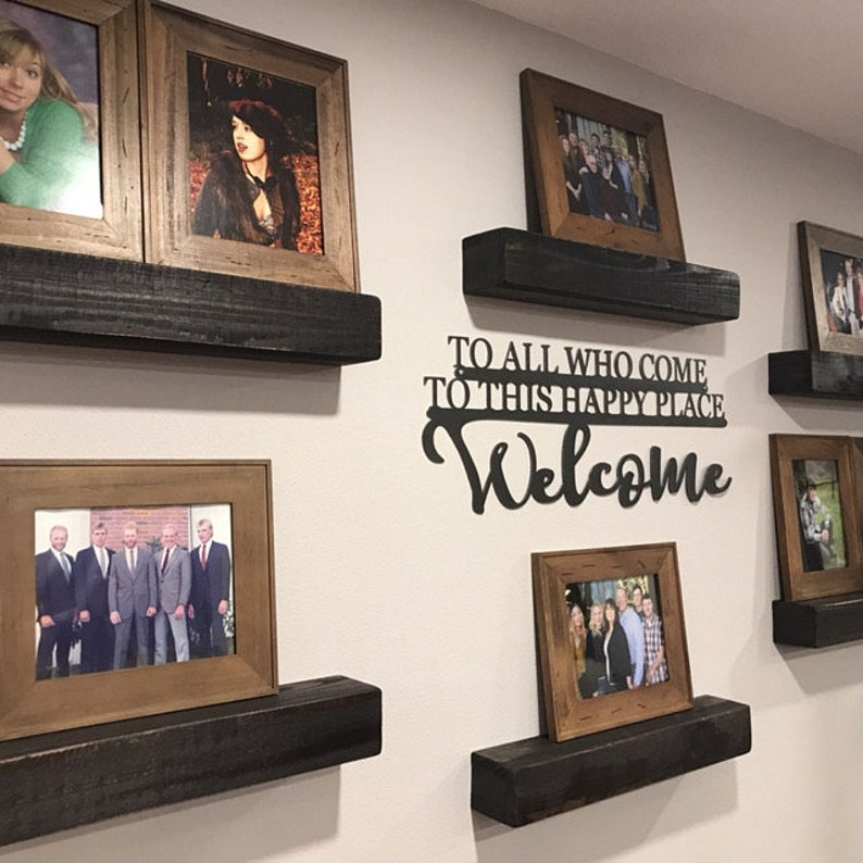 Rustic Floating Shelf Solid Reclaimed Wood | Farmhouse Wall Shelf with Easy Mount extra image