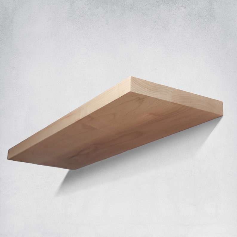 Premium Solid Maple Floating Shelves – Heavy Duty Wall-Mounted Kitchen & Living Room Storage by URBA extra image