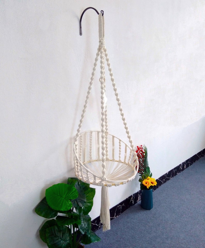 Macrame Cat Hammock Bed – Boho Hanging Cat Swing Chair, Handwoven Pet Hammock for Cats & Small Pet extra image