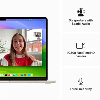 Apple MacBook Air 15-Inch Laptop with M3 Chip – 16GB RAM, 256GB SSD, Starlight – Ultra-Thin, All-Day extra image