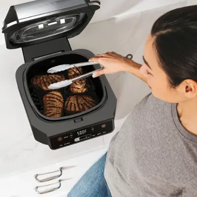 Ninja Foodi 6-in-1 Smart Indoor Grill & 4-Quart Air Fryer – Countertop Multi-Cooker with Roast, Bake | AmazPromo
