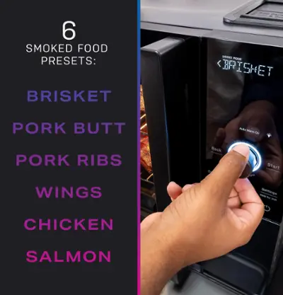 GE Profile Smart Indoor Electric Smoker with Active Smoke Filtration & WiFi App Control – 6 Preset F extra image
