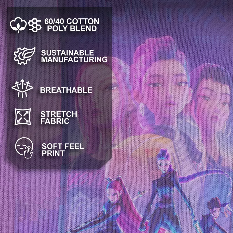 KPop Demon Hunters Girls Graphic T-Shirt – Official Huntrix Trio Poster Anime K-Pop Tee for Fans | AmazPromo