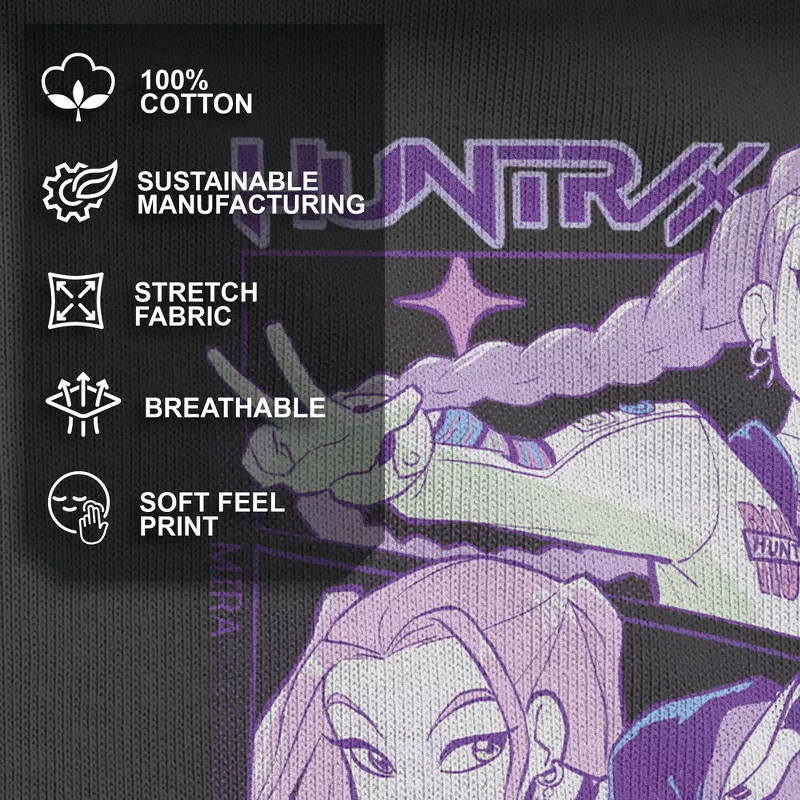 Girls K-Pop Demon Hunters Huntrix Graphic T-Shirt – Official Netflix Anime Idol Tee Featuring Rumi | AmazPromo